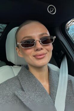 REN EYEWEAR GULİTE GÜNEŞ GÖZLÜĞÜ METAL YARIM ÇERÇEVE GÜMÜŞ SİYAH 2024 KADIN MODERN YENİ SEZON REN EYEWEAR