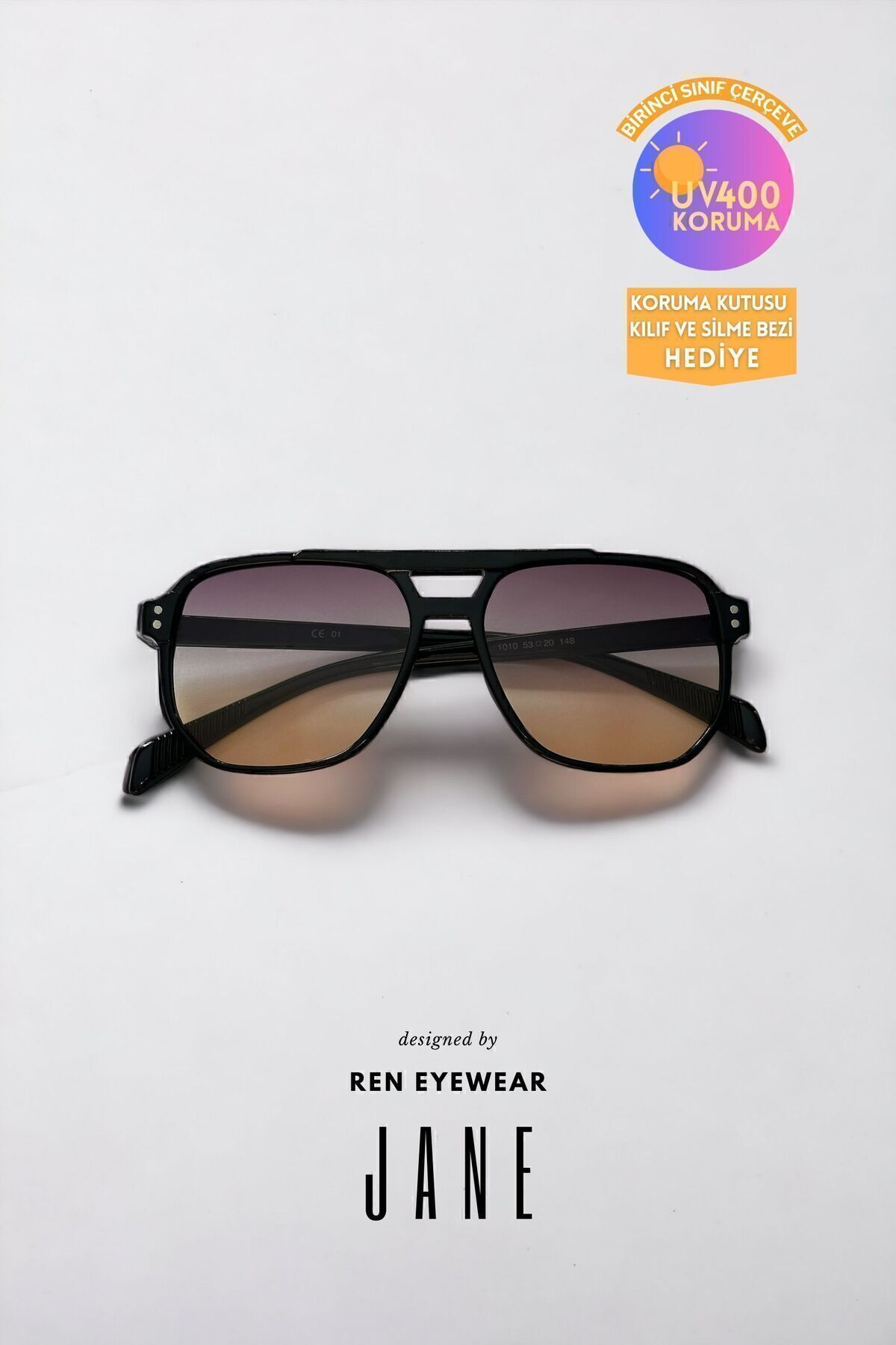 REN EYEWEAR Jase Dikdörtgen Degrade Güneş Gözlüğü Unisex / - Görsel 3