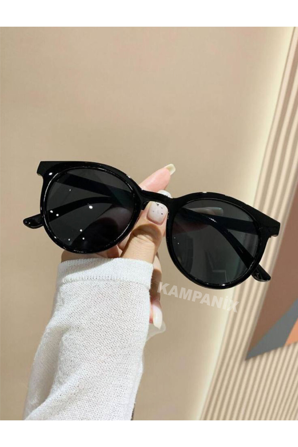 KAMPANİX YENİ SEZON TREND MODEL KLASİK SİYAH GÜNEŞ GÖZLÜĞÜ