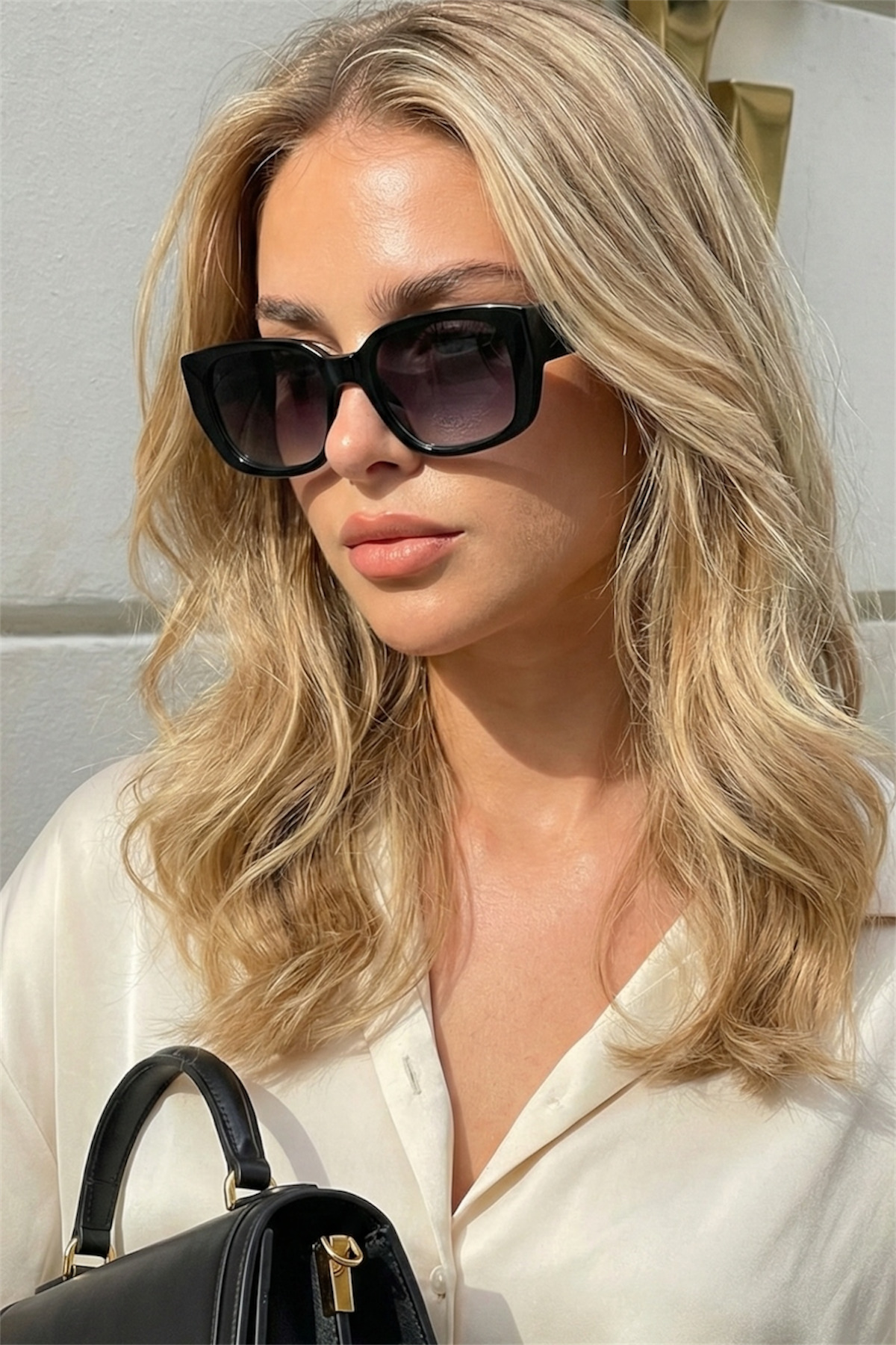 Eyesofia Square Unisex Siyah Ultra Hafif Degrade Uv400 Filtreli Güneş Gözlüğü