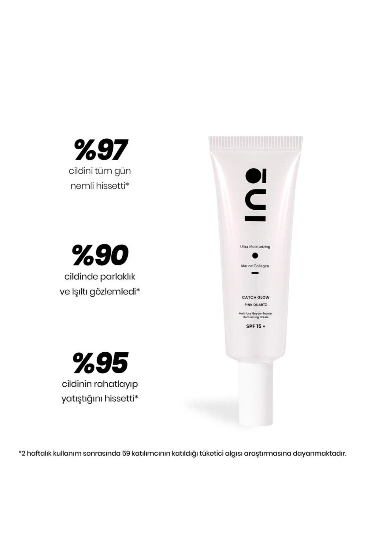 INO Beauty Catch Glow Marine Collagen SPF15+ 50 ml - Pink Quartz - Görsel 2