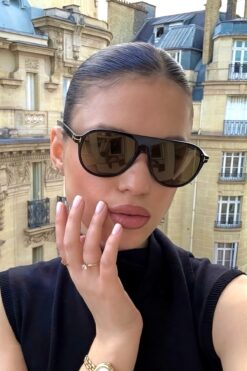 REN EYEWEAR REN Sepia Air Unisex kahverenkli Pilot Güneş Gözlüğü | UV400 Koruma