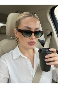 Goldmine Kadın Voggio Güneş Gözlüğü UV400 Kahverengi Yeşil