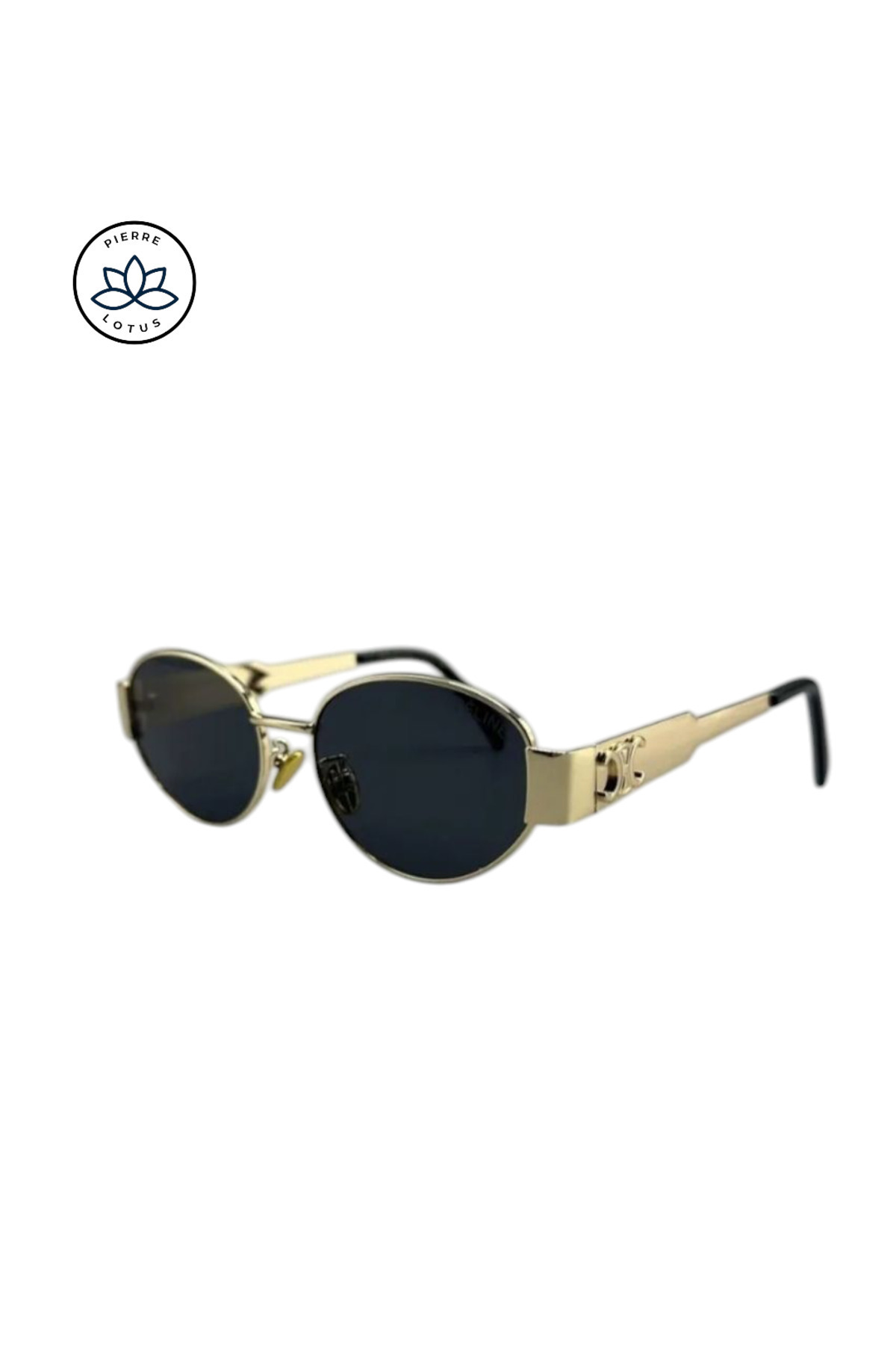 Pierre Lotus Gold Çerçeve Mineral Camlı Güneş Gözlüğü Plg1084 - Görsel 3