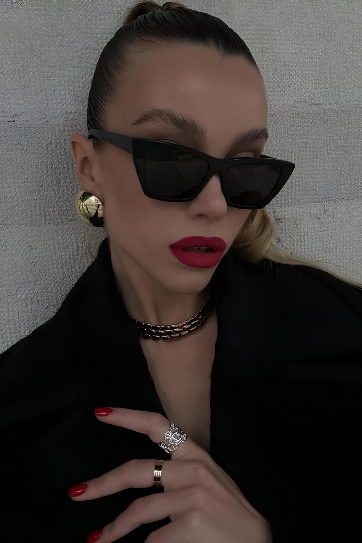 Eyesofia Flora Siyah Unisex 2025 Yeni Sezon Güneş Gözlüğü