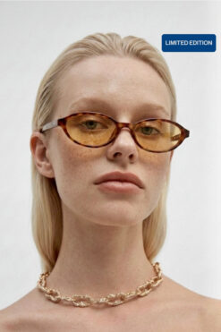 REN EYEWEAR Select Frame SORAYA Kadın Güneş Gözlüğü Leopar Desen Dar Oval Nude Cam Uv400