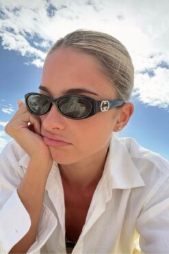 REN EYEWEAR REN Luxora Kadın Güneş Gözlüğü | Oval Retro Tasarım | UV400 %100 Koruma, Aksesuar Detaylı