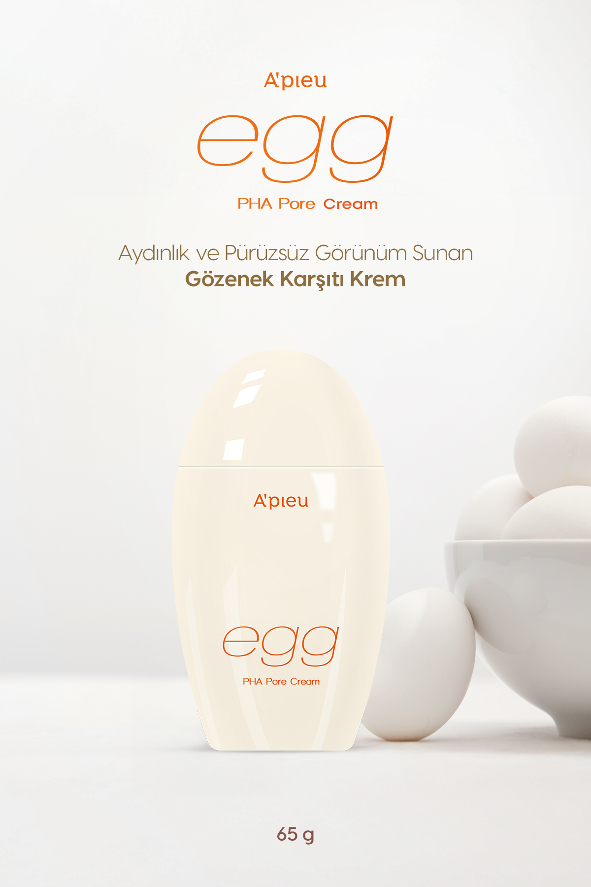 Missha Cilde Aydınlık ve Pürüzsüz Görünüm Kazandıran Gözenek Karşıtı Krem A'PIEU Egg Pha Pore Cream