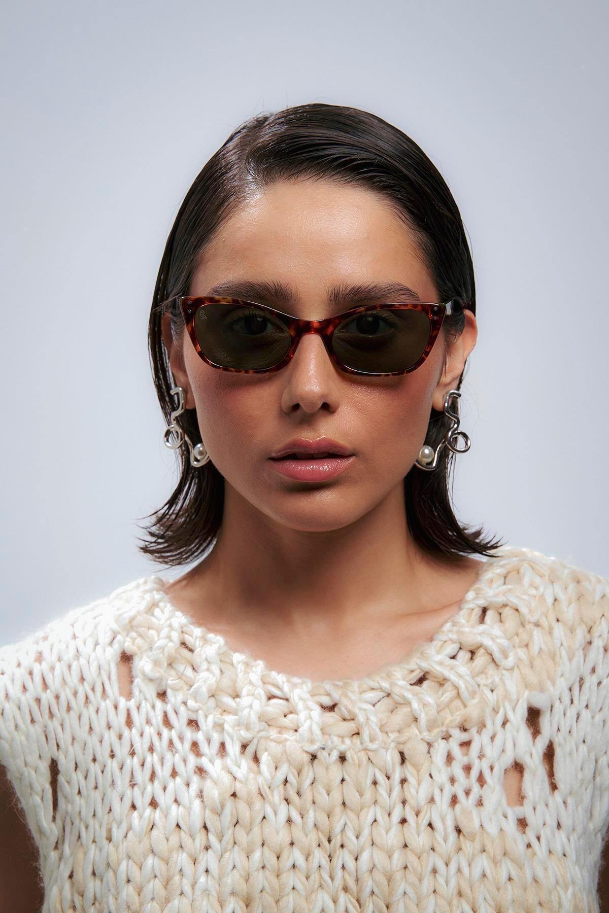 Bilge Karga Mavri Leopard Green Güneş Gözlüğü - Görsel 3