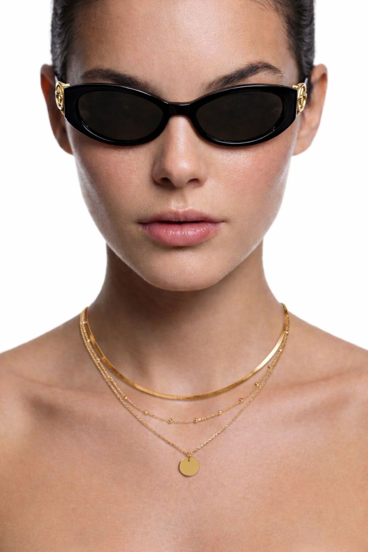 TomyHelf UV400 Korumalı Siyah Çerçeve Siyah Cam Kadın Güneş Gözlüğü - Görsel 3