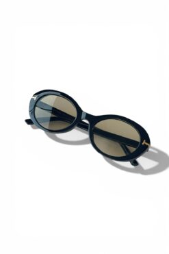 REN EYEWEAR Siena Kadın Siyah çerçeve siyah cam popüler Oval Güneş Gözlüğü – Aksesuar Detaylı Uv400