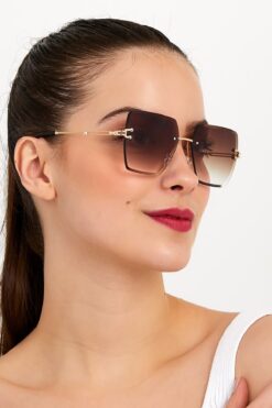 ModaLucci Kadın Kahverengi Güneş Gözlüğü