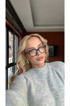 TomyHelf Leopar Desenli Kahve camlı Unisex Güneş Gözlüğü UV400 Korumalı