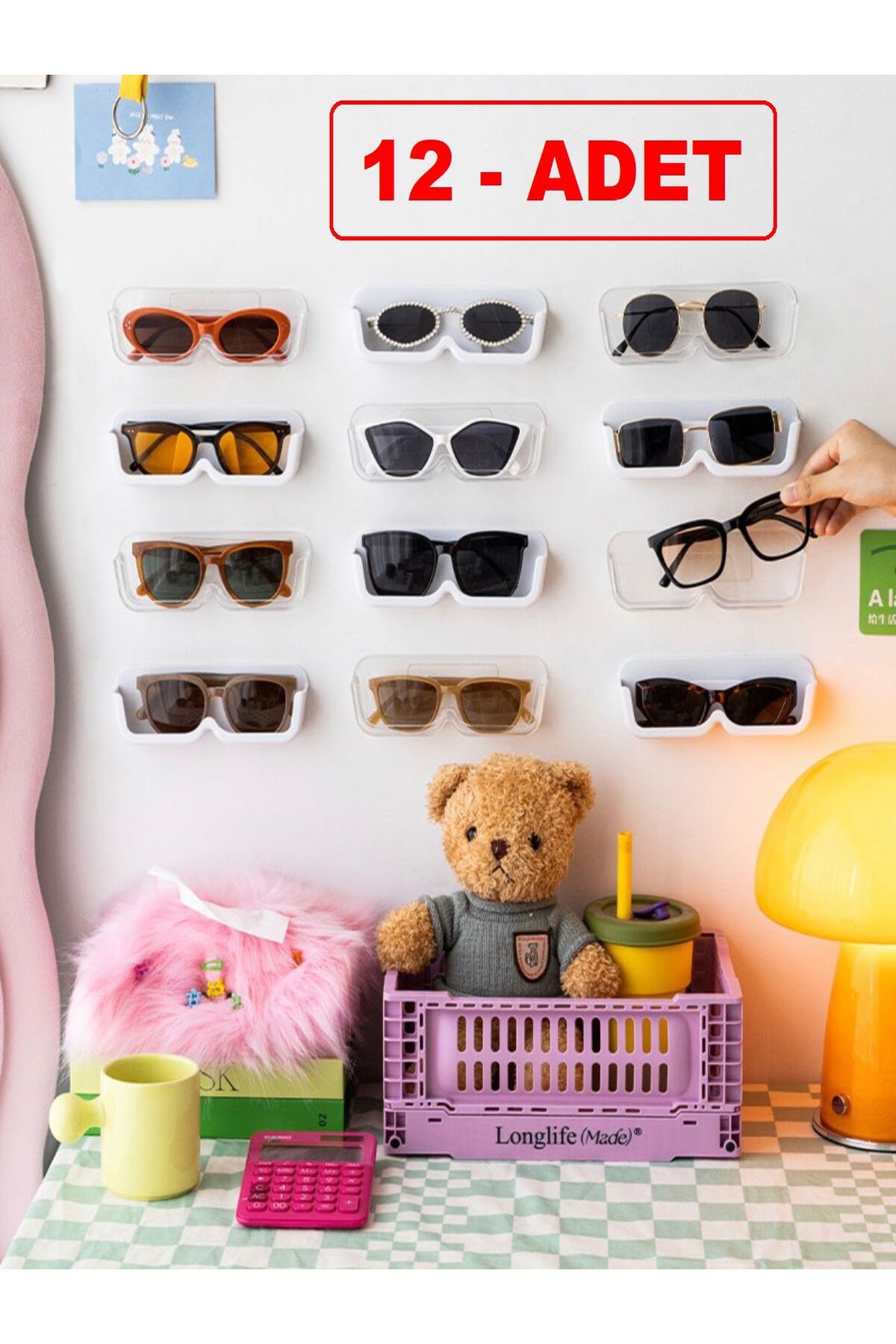 Özasya AVM 12 ADET Gözlük Düzenleyici Raf ŞEFFAF SET