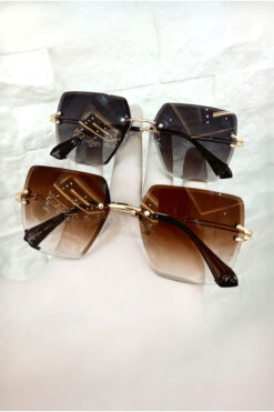 BAPPİR Kadın Güneş Gözlüğü Kare Kesim 2’li Fırsat Seti Kahverengi Güneş Gözlüğü Kare Kesme - Kristal Kesim