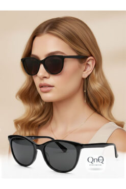 QnQ CAT EYE SİYAH KADIN GÜNEŞ GÖZLÜĞÜ EN TREND MODEL