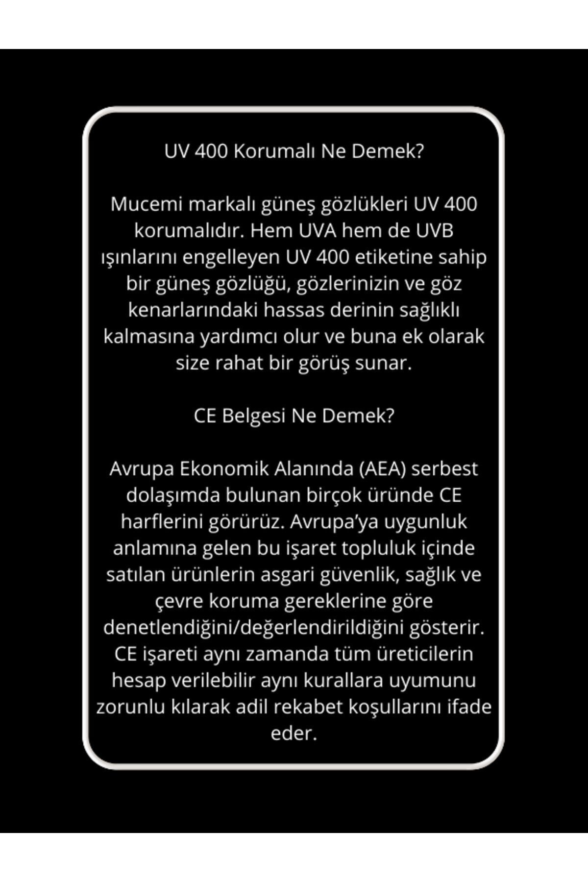 Mucemi Siyah Ultraviyole 400 Korumalı Cam Beyaz Çerçeve Kadın Güneş Gözlüğü - Görsel 2