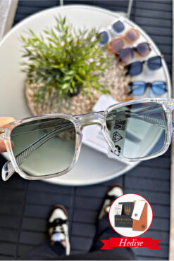 WATCHOFROYAL Güneş Gözlüğü Kadın & Erkek Uv400 Cam Ce Belgeli Transparan Yeşil Lorraınew