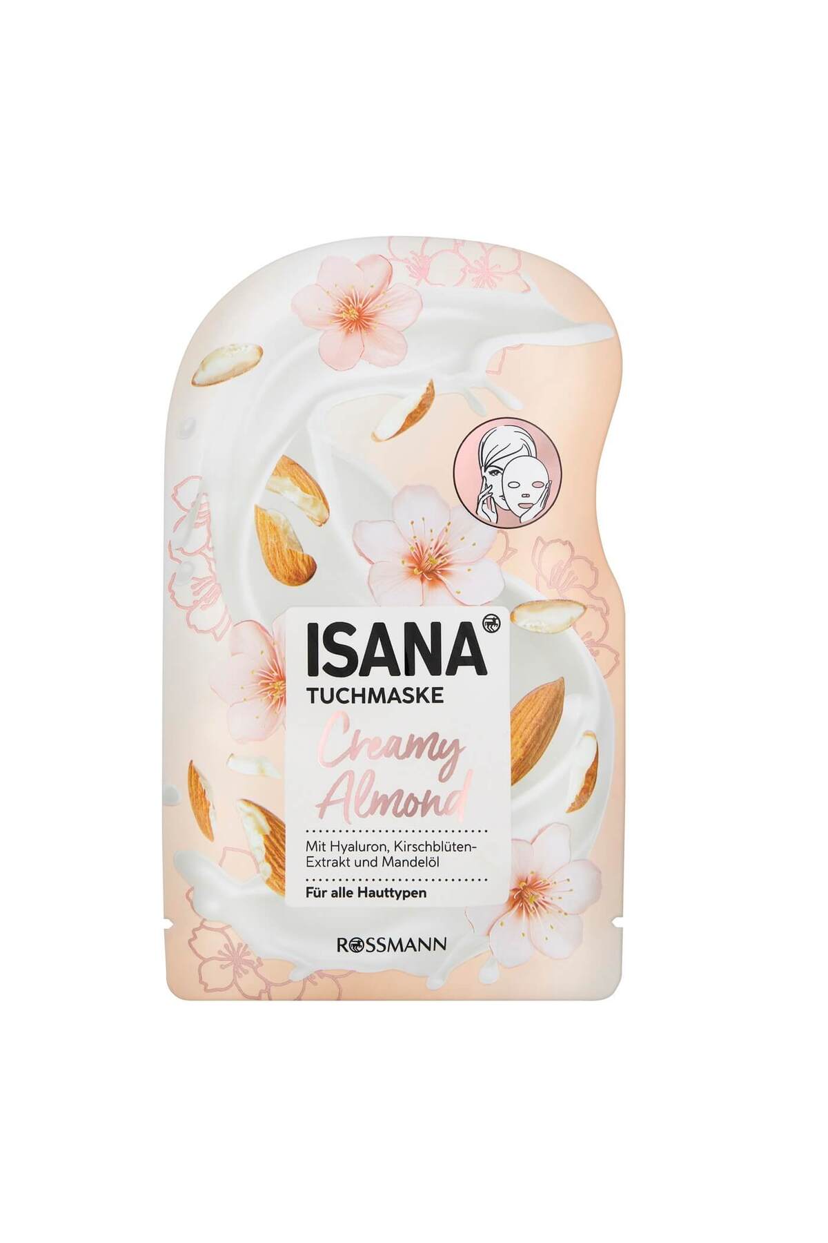 ISANA Kağıt Maske Hyaluron & Badem Ekstrakt 1 adet