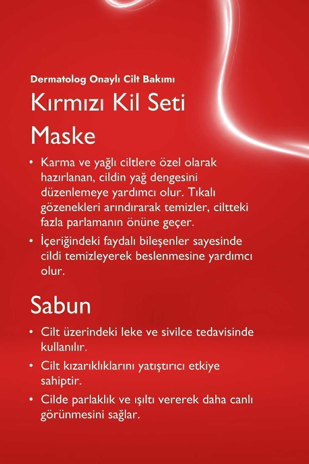 Baga Kırmızı Kil Seti Maske & Sabun - Görsel 2
