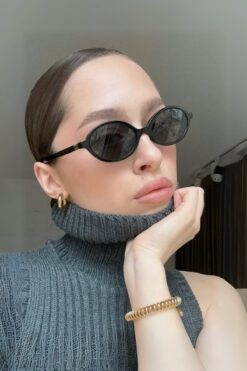 REN EYEWEAR MİUX Siyah GÜNEŞ GÖZLÜĞÜ OVAL 2025 YENİ SEZON POPÜLER uv400 /