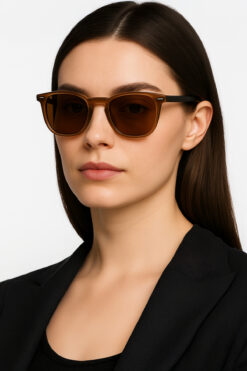 By Donetto Yeni Ürün-Liya Kahverengi Unisex Kemik Polarize Güneş Gözlüğü (Lansman Fiyatı)