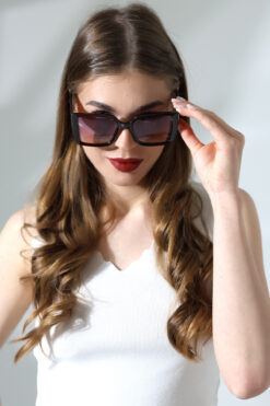 Lozzo Kadın Kare Kahverengi UV400 Güneş Gözlüğü 23025 c3