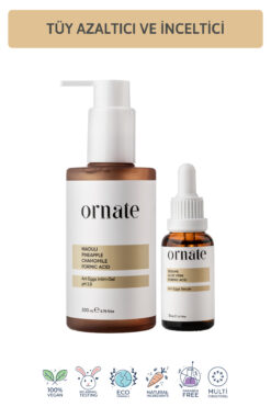 ORNATE Karınca Yumurtası Yağlı İntim Bölgesi için Tüy Azaltıcı ve Aydınlatıcı 2’li Tüy Bakım Seti