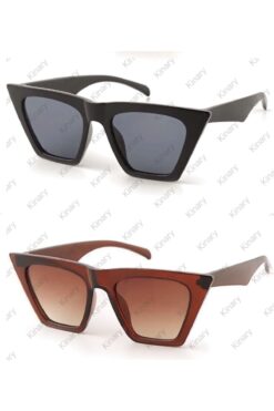 Kinary Uv400 Kadın Güneş Gözlüğü 2’li Set 1009 Siyah&kahve Rengi