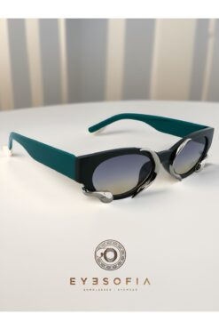 MACERATİ Schlangenmuster Desenli Yeşil Unisex Güneş Gözlüğü