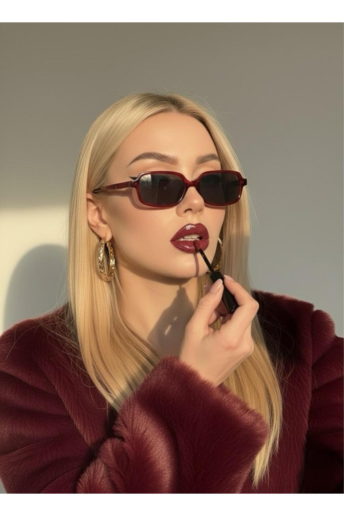 Goldmine Kadın Alya Güneş Gözlüğü UV400 Bordo - Görsel 2