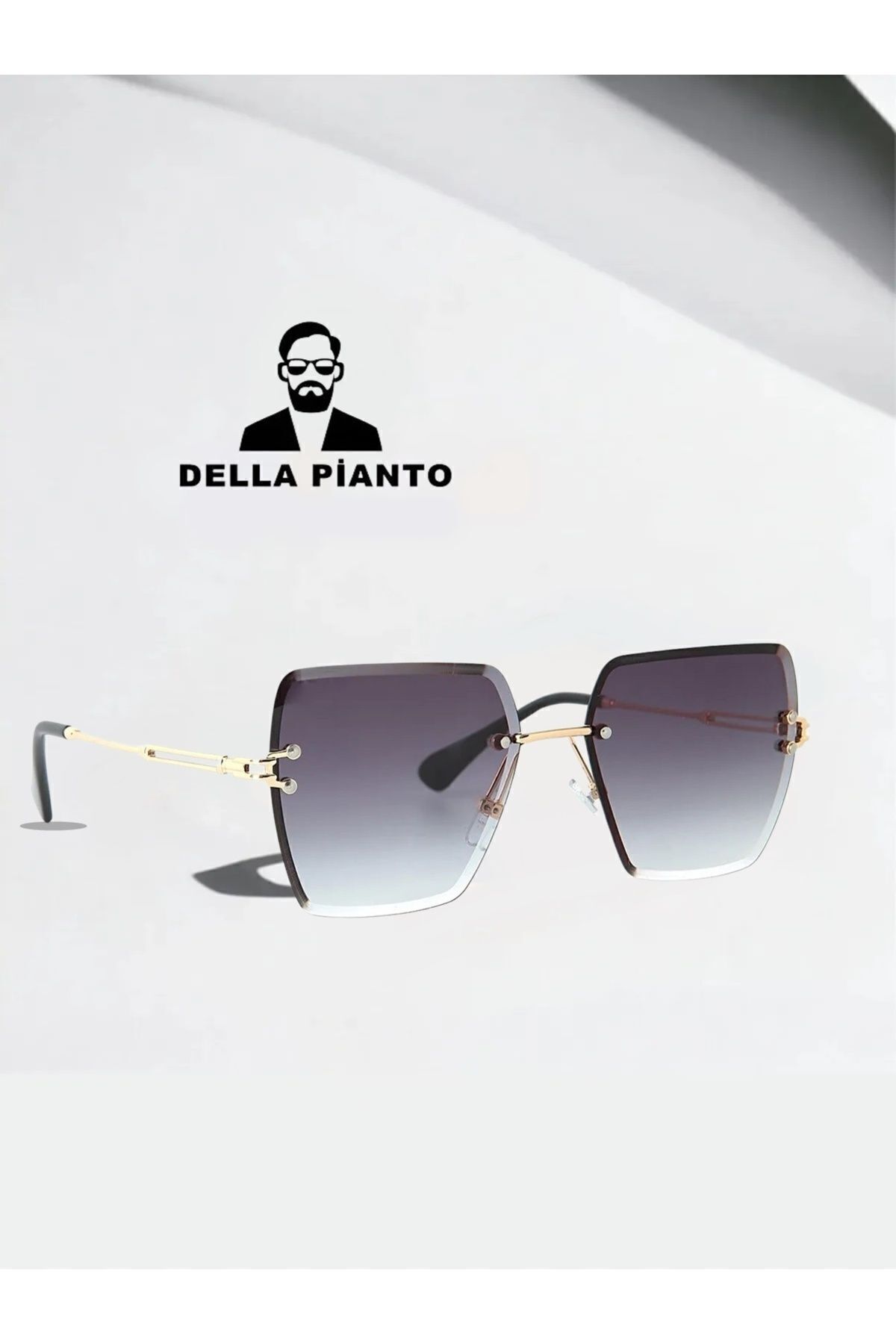 Della Pianto Füme Kadın Kristal Siyah Güneş Gözlüğü - Görsel 3