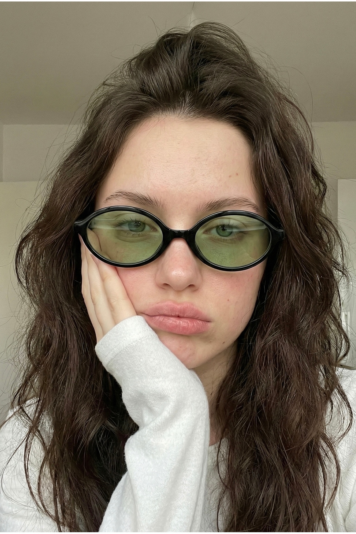 REN EYEWEAR Miux Kadın Siyah çerçeve soft renkli cam popüler Oval Güneş Gözlüğü – uv400