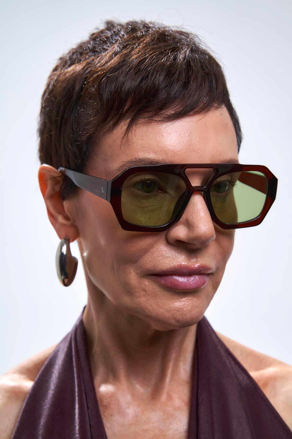 Bilge Karga Kaitlyn Brown Green Güneş Gözlüğü - Görsel 2