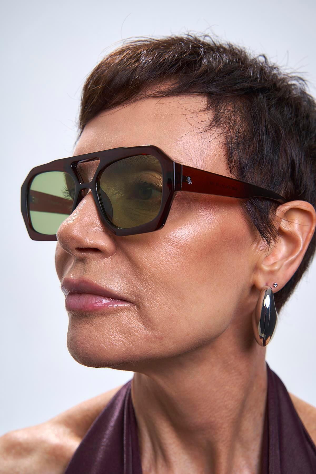 Bilge Karga Kaitlyn Brown Green Güneş Gözlüğü - Görsel 3