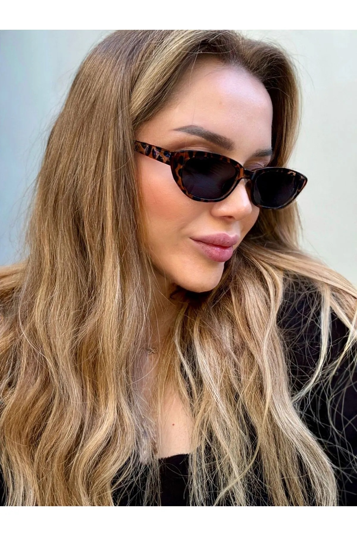 ZENIT Miltran leopar desenli siyah optik uyumlu kadın cateye güneş gözlük | UV400 korumalı ve 50 ekartman