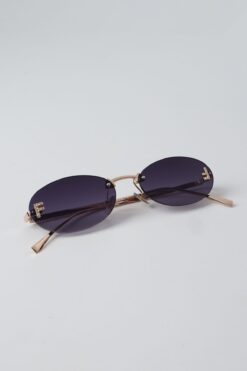 Kapin Fierx Oval Taşlı Tasarım Güneş Gözlüğü - Siyah Degrade