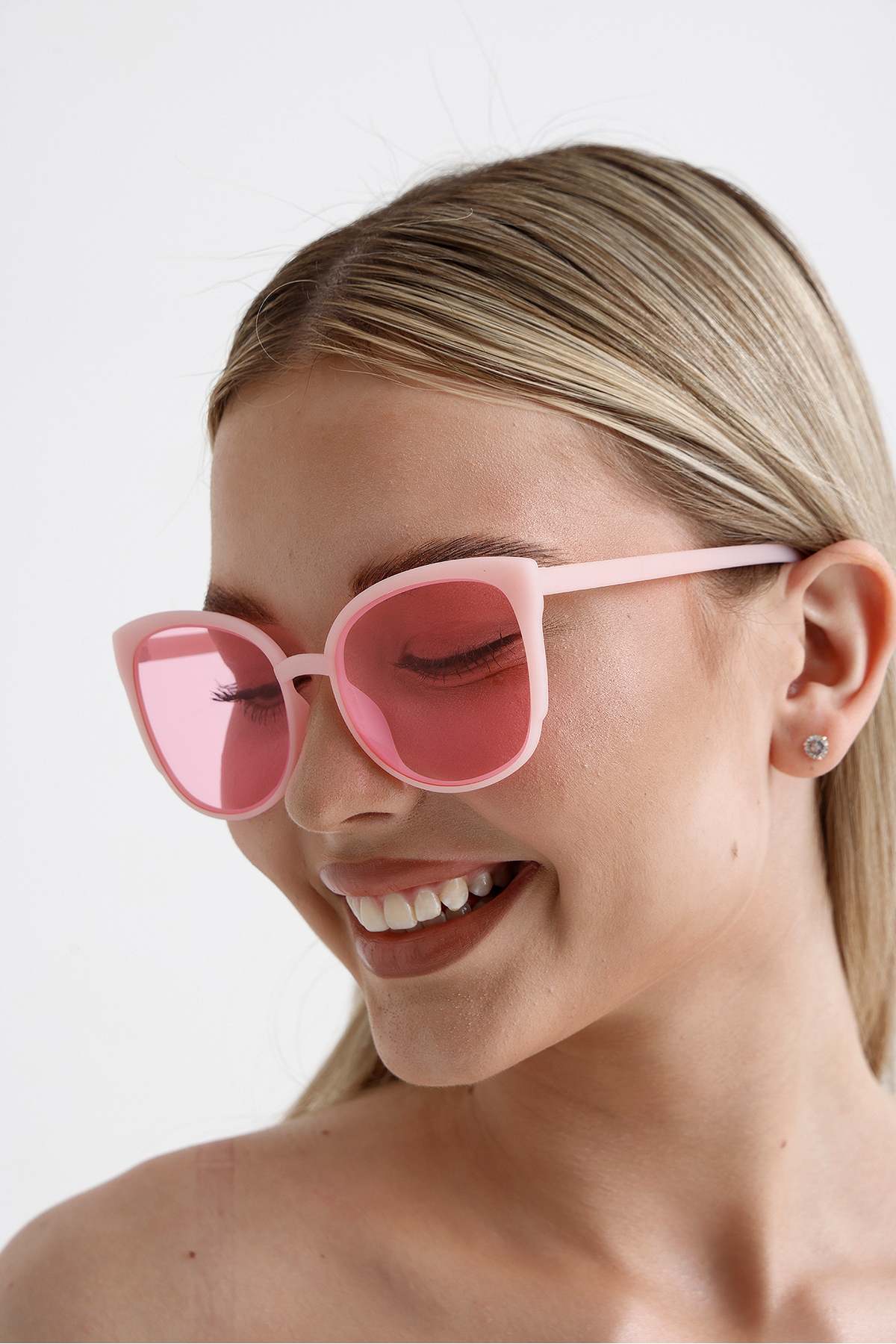 KAMPANİX YENİ SEZON PEMBE CAT MODEL TREND KADIN GÜNEŞ GÖZLÜĞÜ - Görsel 3