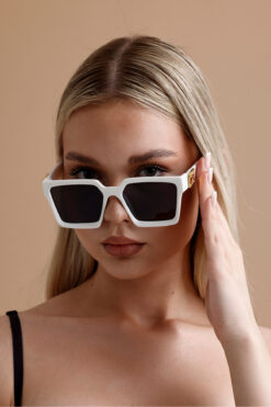 KAMPANİX Yeni Sezon Beyaz A Kalite Ysl Muadil Kadin Trend Model Güneş Gözlüğü