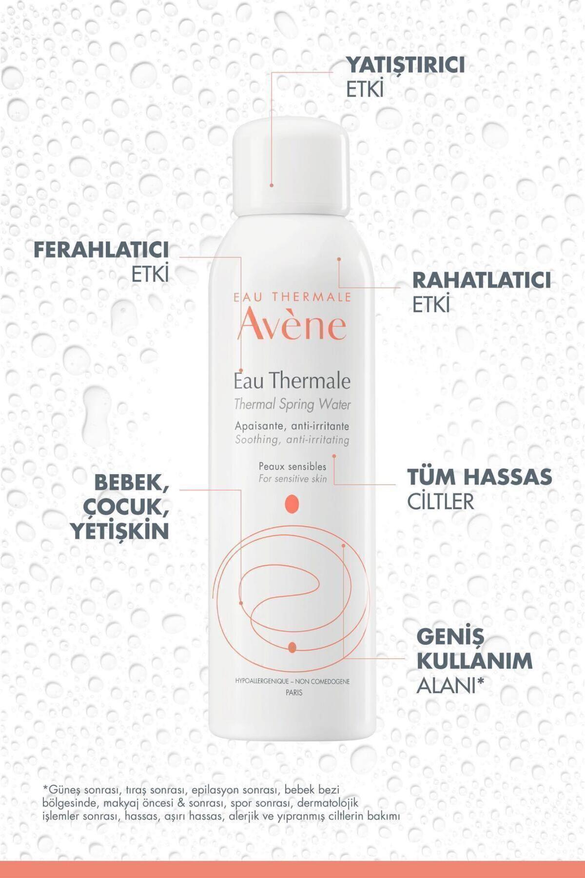 Avene Tüm Cilt Tipleri İçin Kullanıma Uygun Yatıştırıcı, Rahatlatıcı Orta Boy Avène Termal Su 150 ml x2 - Görsel 3