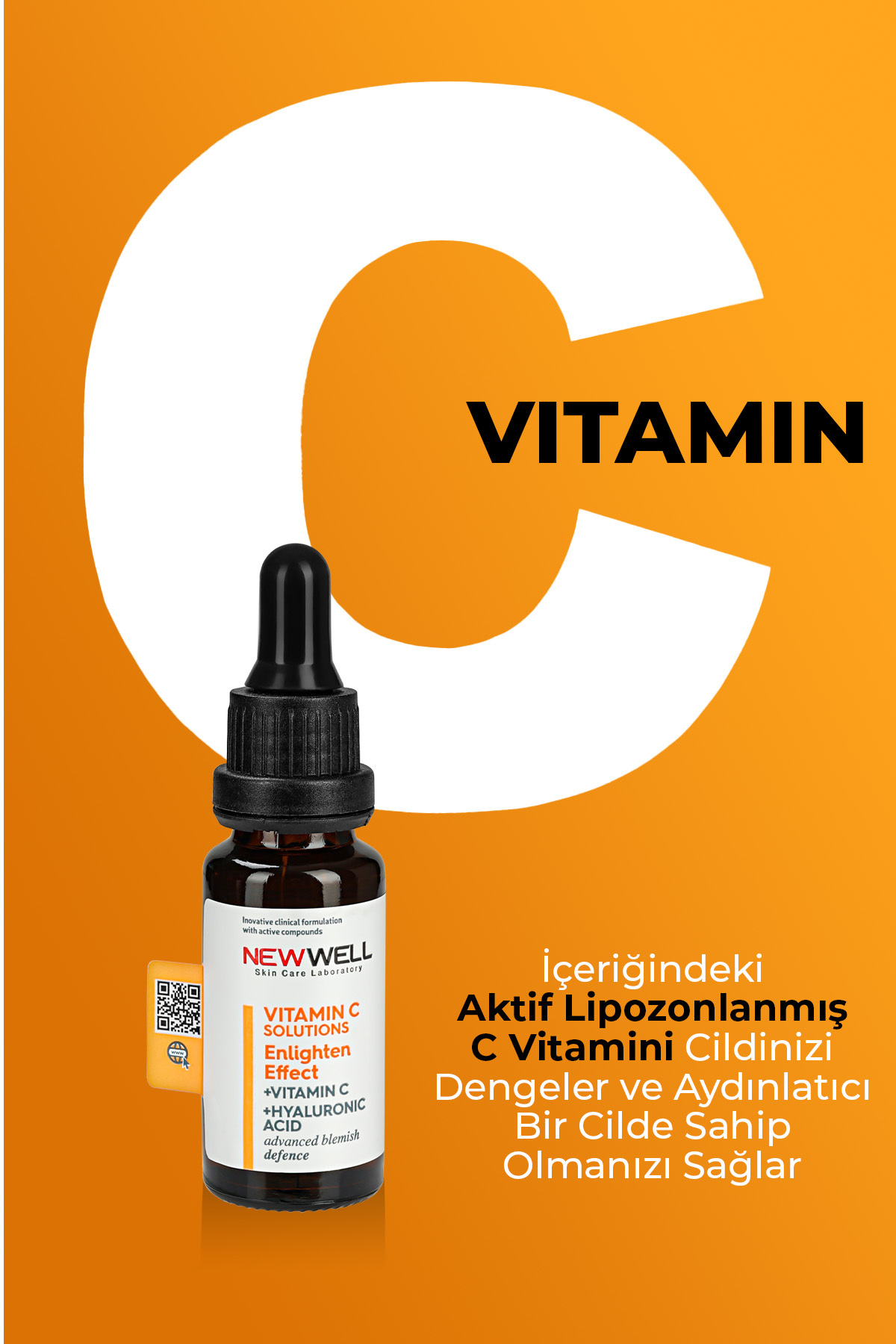 New Well C Vitamini Aydınlatıcı ve Cilt Tonu Dengeleyici Bakım Serumu 20 ML - Görsel 2