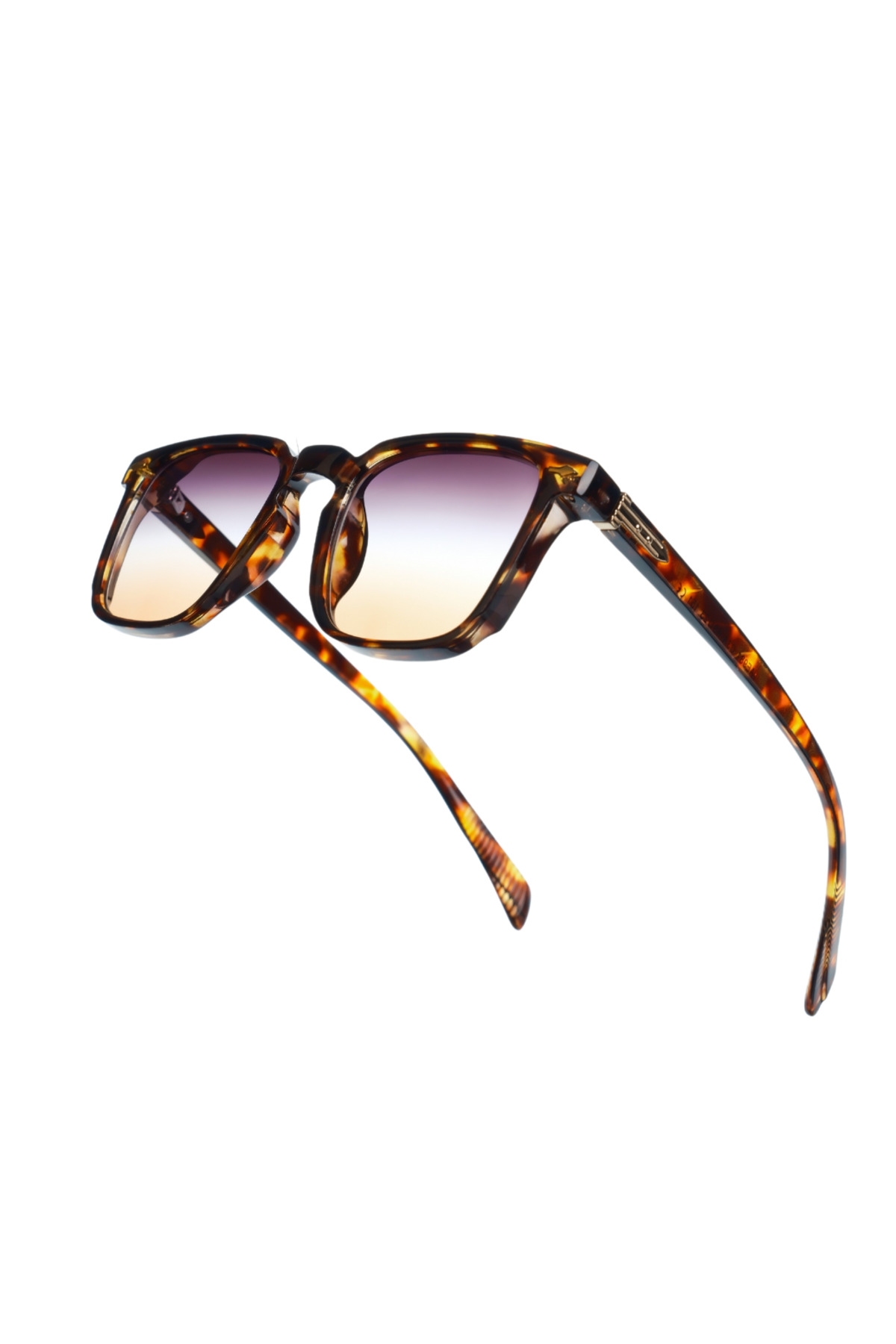 WATCHOFROYAL Royal Eyewear Re981 degrade leopar kahverengi Güneş Gözlüğü