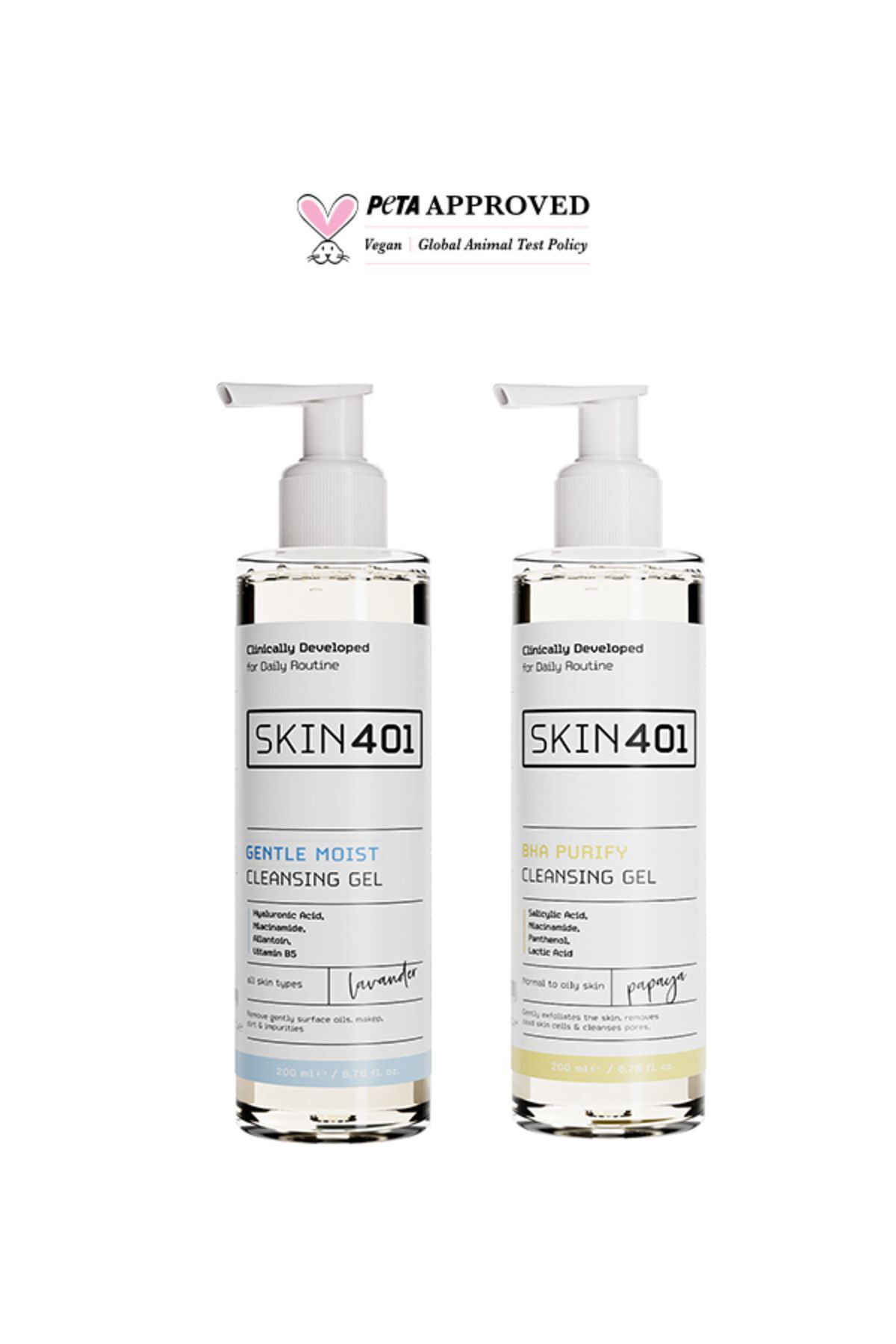 Skin401 Yüz Temizleme Jeli 2'li Bakım Seti - Görsel 2