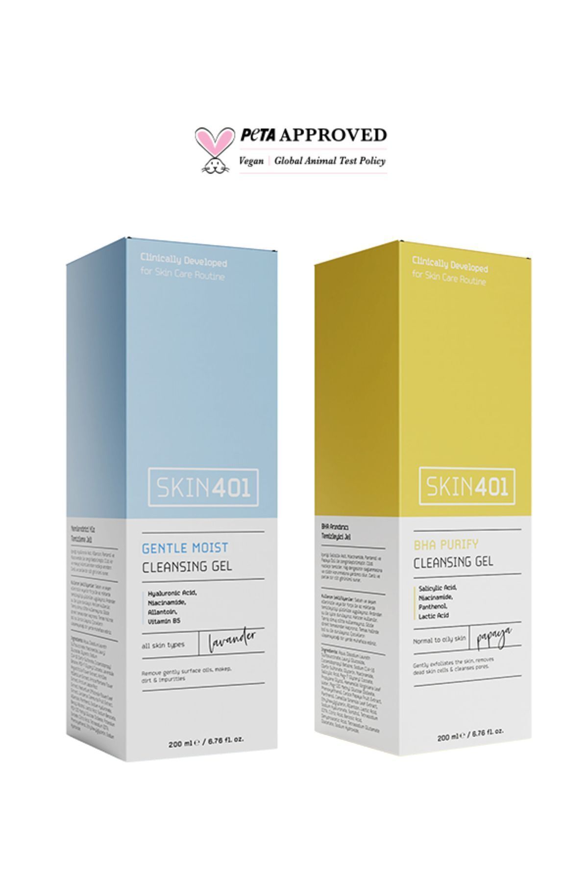 Skin401 Yüz Temizleme Jeli 2'li Bakım Seti - Görsel 3