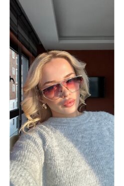 Angel Eyes Ae2005c4b4454 Pembe Altın Renk Çerçeve Geometrik Kadın Güneş Gözlüğü