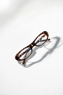 Chunky Frame Laurent Unisex Leopar 2025 Elips Yeni Sezon Blue Block Gözlük