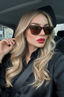 Goldmine Unisex Kemik Güneş Gözlüğü Leopar