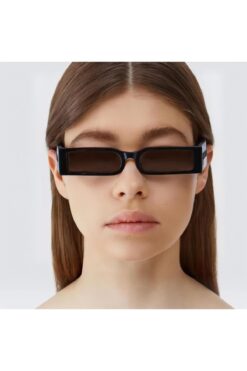 Kinary Yeni Trend Dikdörtgen Güneş Gözlüğü Siyah Parlak 1049