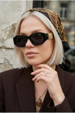 Chunky Frame Valery Kadın Siyah Güneş Gözlüğü