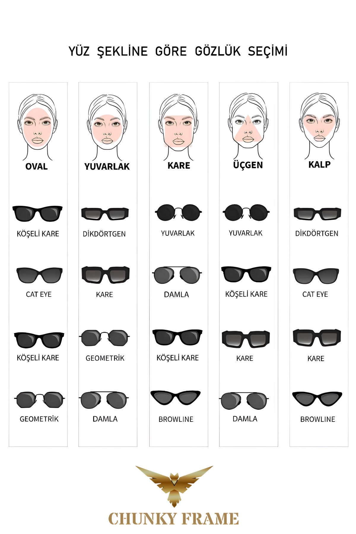 Chunky Frame Valery Kadın Siyah Güneş Gözlüğü - Görsel 3